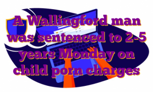 A Wallingford man was sentenced to 2-5 years Monday on child porn charges