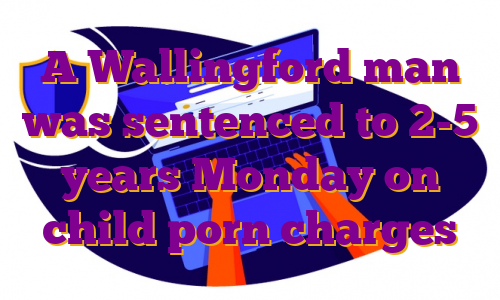 A Wallingford man was sentenced to 2-5 years Monday on child porn charges